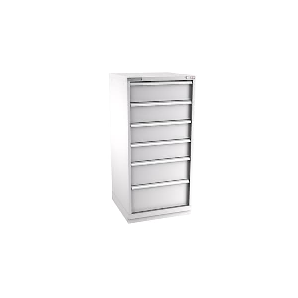 Champion Tool Storage Modular Drawer Cabinet, 6 Drawer, Light Gray, Steel, 28 in W x 28-1/2 in D x 59-1/2 in H S27000601ILCFTB-LG - main